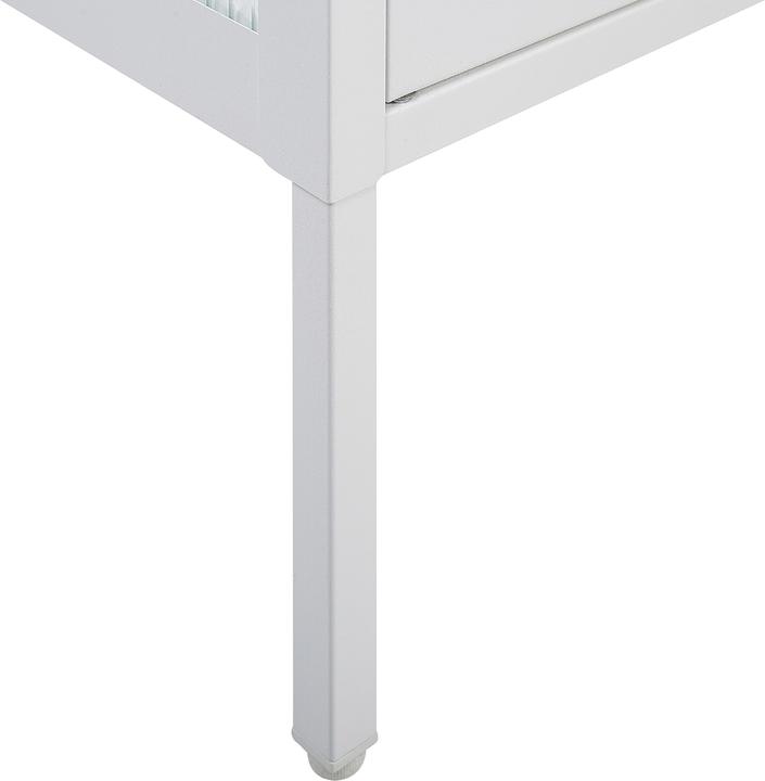 Image du produit Beliani Vitrine en verre métal blanc 150 cm NASH (90 x 150 cm)