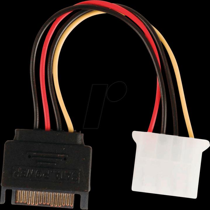 Produktbild Nedis Interne Stromkabel | SATA 15-Pin Stecker | Molex Buchse | Vergoldet | 0.15 m | rund | PVC | Me