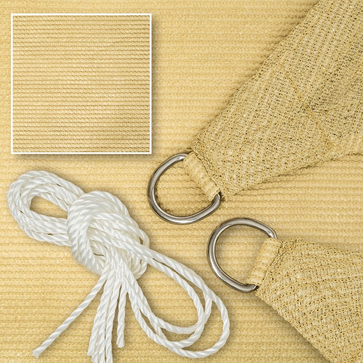 Actual product image tectake Triangular sun sail (300 x 300 x 300 cm)