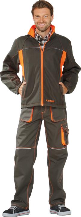 Planam Herren Softshelljacke "BASALT NEON" olive Grösse M