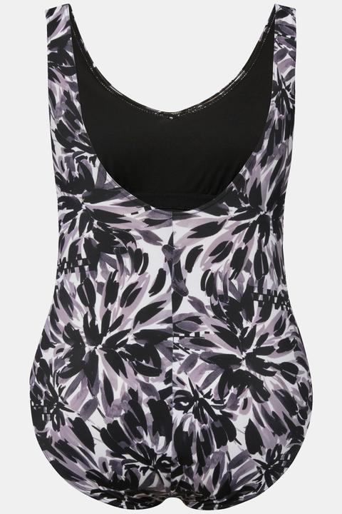 Actual product image Ulla Popken Patch Print Cupless Swimsuit (46)