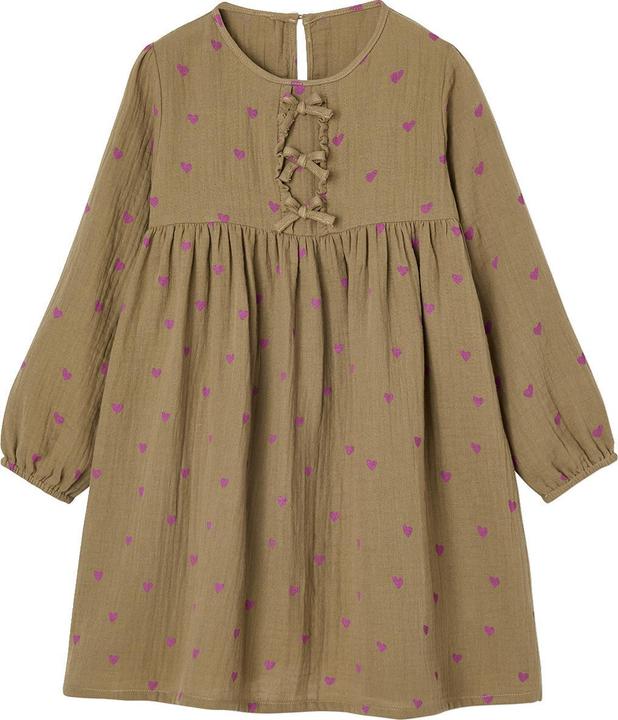 Actual product image Vertbaudet Mädchen Musselin-Kleid mit Zierschleifen (140)