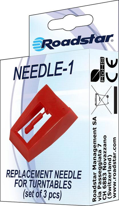 Produktbild Roadstar NEEDLE-1 Nadel 3er Set, Ersatznadel (Tonabnehmer)