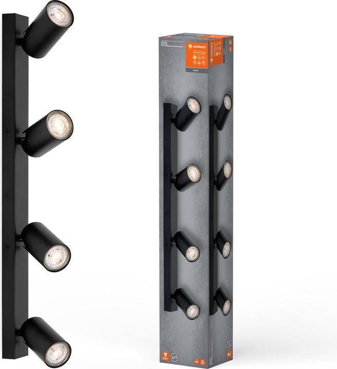 Actual product image Ledvance LED SPOT OCTAGON BLACK 4x3.4W 927 DIM (920 lm, GU10)