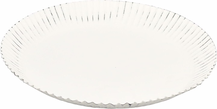 Actual product image Exner Garten und Wohnaccessoires Tray Set/2 ClairBlanc - white - metal - 24x24x3 cm - 28x28x3 cm