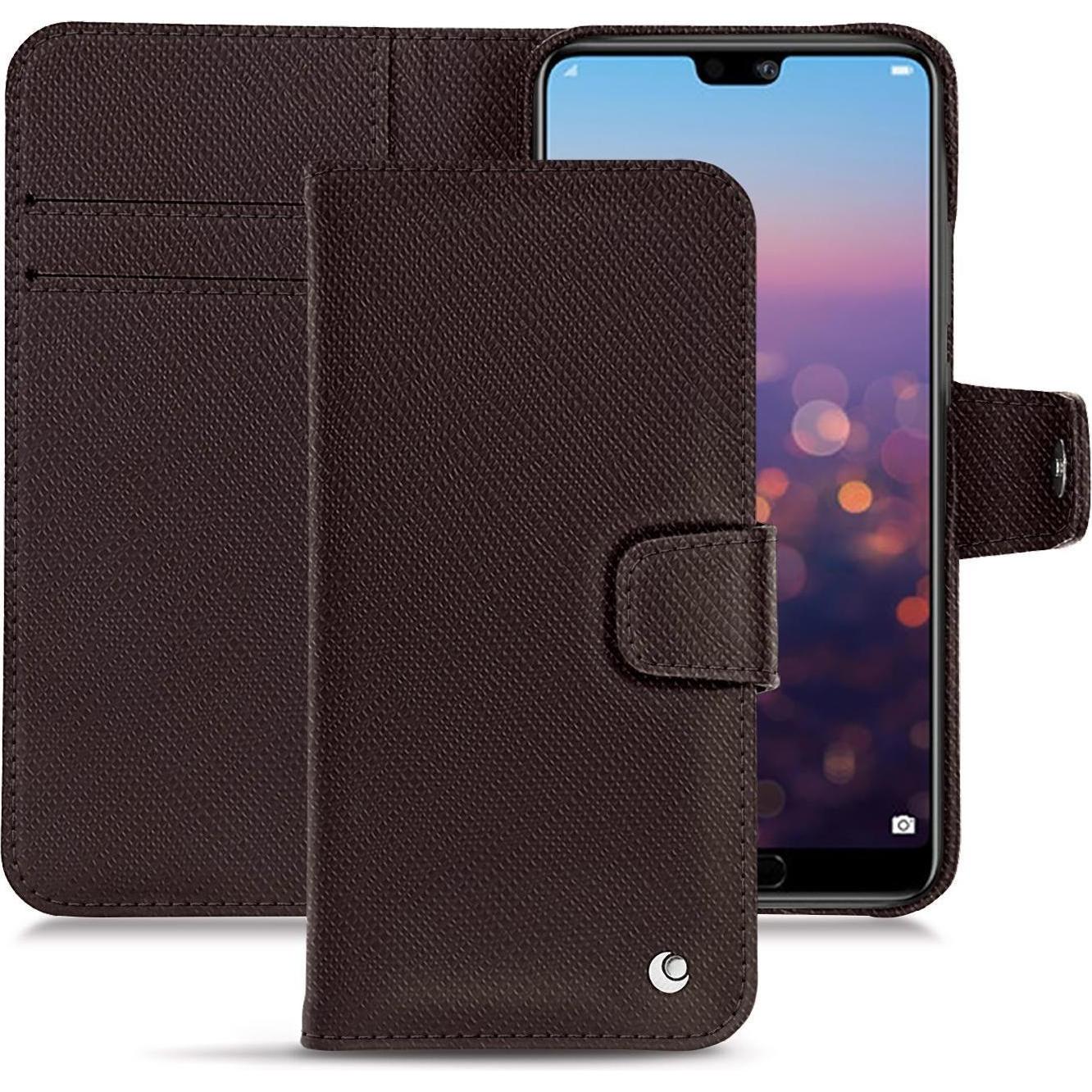 Noreve Lederschutzhülle horizontal (Apple iPhone 7 Plus, Huawei P20 Pro), Smartphone Hülle, Blau