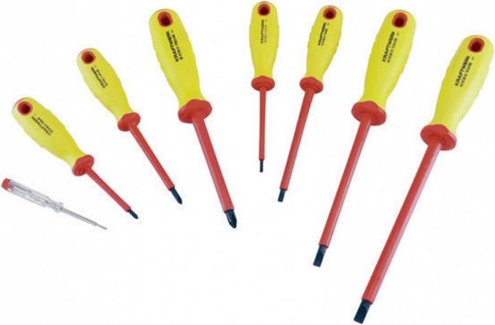 Kraftwerk 8-tlg. Elektriker-Schraubendrehersatz (Schlitzschrauben)