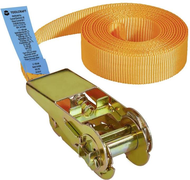 Produktbild Toolcraft Zurrgurte mit Ratschenmechanismus bis 500 daN (konform zur DIN )