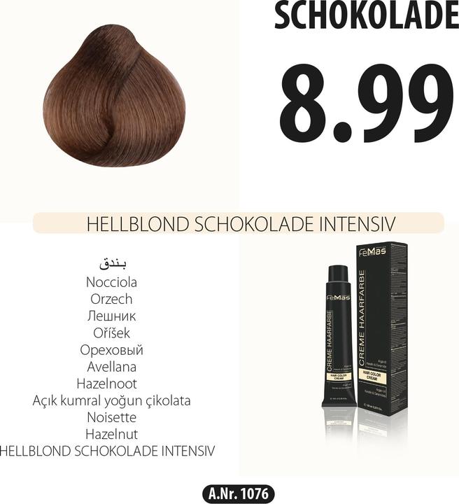 Immagine prodotto FemMas 7.84) Colore per capelli biondo medio ambrato rame 100ml