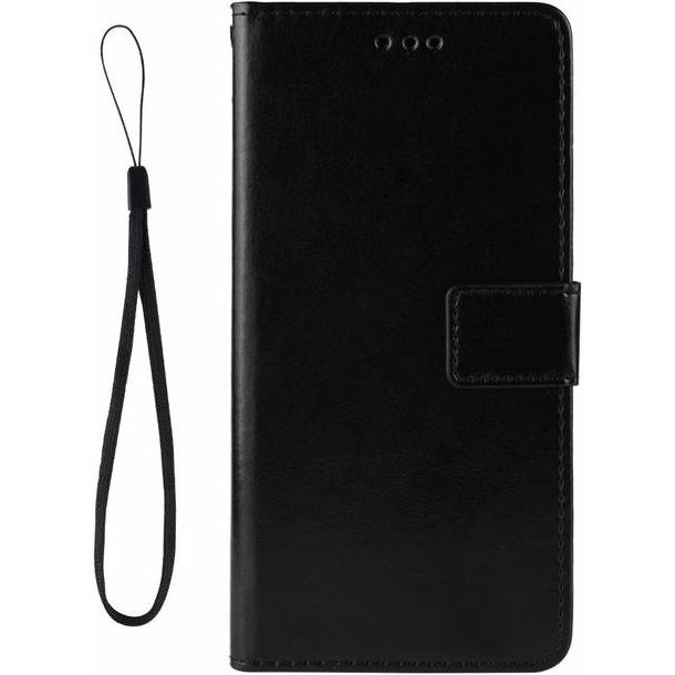 MU Classic Crazy Horse III Leder Bookcover Series (Nokia C30), Smartphone Hülle, Schwarz