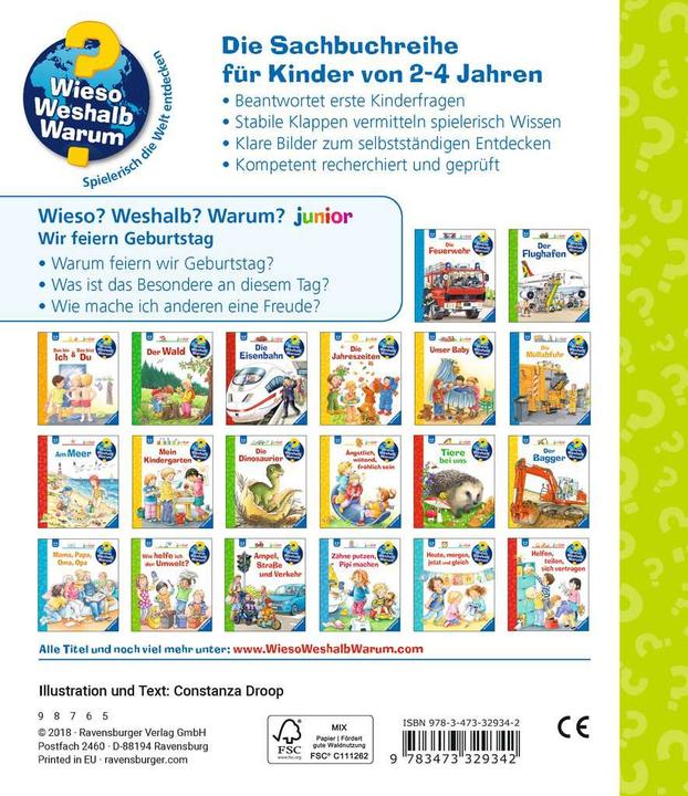 Produktbild Ravensburger Wir feiern Geburtstag (Deutsch, Constanza Droop, 2018)