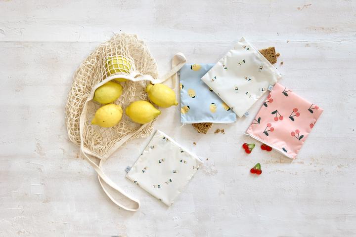 Produktbild Lässig Nahrungsbehälter & Portionierer Frühstücksbeutel 2er Pack Snack Bag - Happy