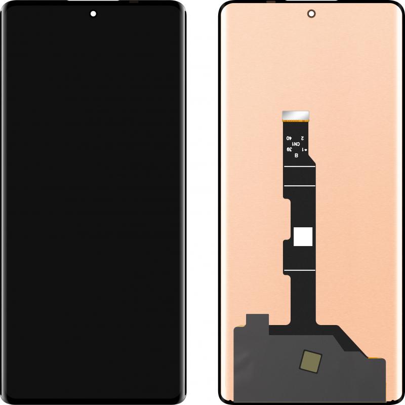 MP Display Unit fur Redmi Note 14 Pro 4G, w/o Frame, Aftermarket, Black (Display), Pezzi di ricambio per dispositivi mobili, Nero