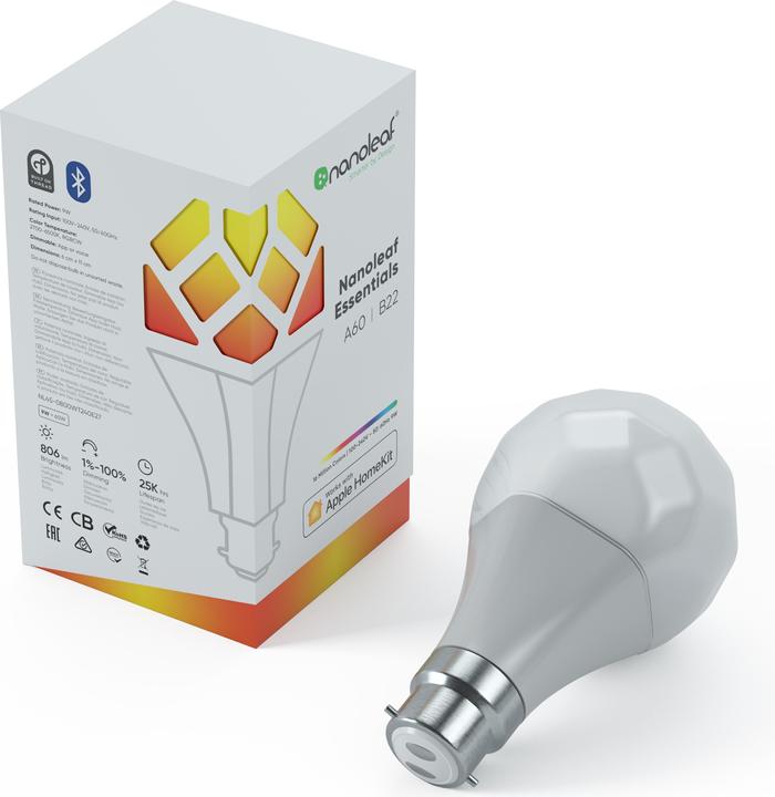 Immagine prodotto Nanoleaf Essentials Smart (B22, 9 W, 806 lm, 1 x, F)