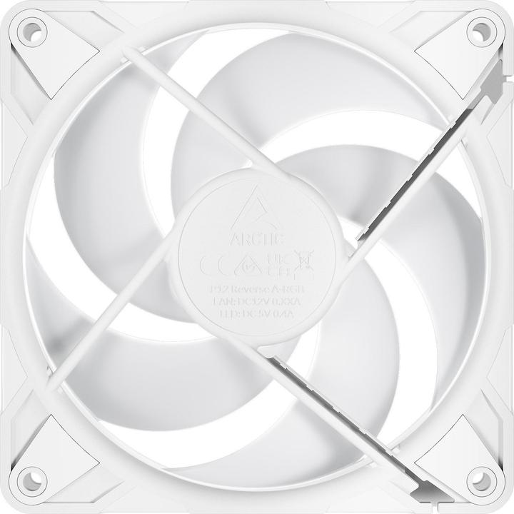 Actual product image Arctic Ventilateur de boitier P12 Pro Reverse RGB - 12cm (Blanc) (120 mm, 1 x)