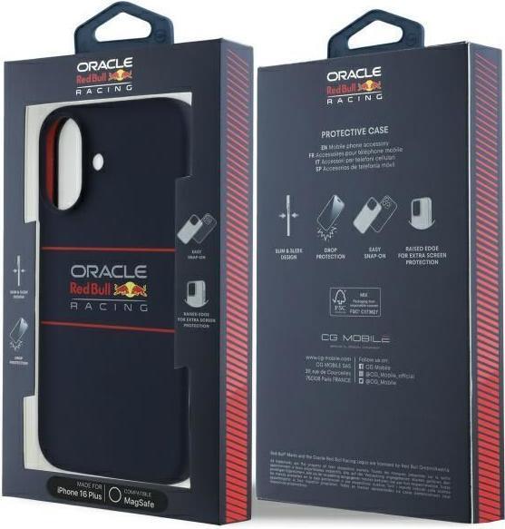 Produktbild Red Bull RBHMP16M24SIHSRV iPhone 16 Plus 6.7" hardcase navy Silicone Horizontal Logo MagSafe (Apple iPhone 16 Plus)