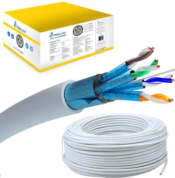 Immagine prodotto Extralink Cavo di rete CAT6A FTP per interni 500m LSZH (F/FTP, CAT6a, 500 m)