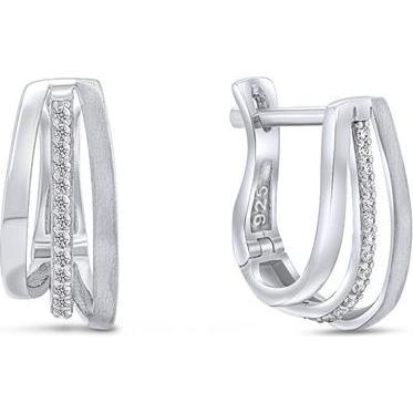 Brilio, Ohrringe, Silver - Fashion silver earrings with zircons EA258W