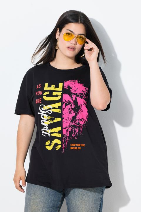 Produktbild Angel of Style T-Shirt, Boxy Fit, Statement/Tigerkopf Motiv (52)