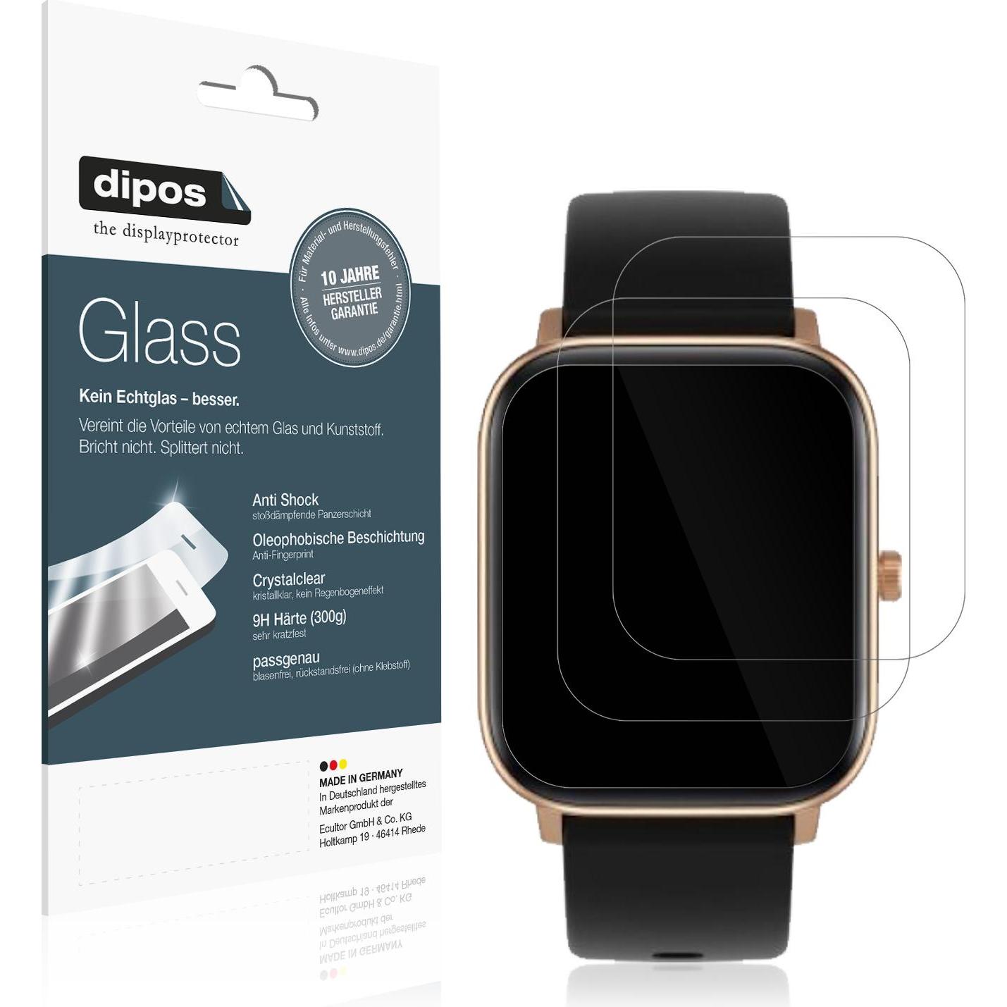 Dipos Displayschutz Anti-Shock, Smartwatch Schutzfolie, Transparent
