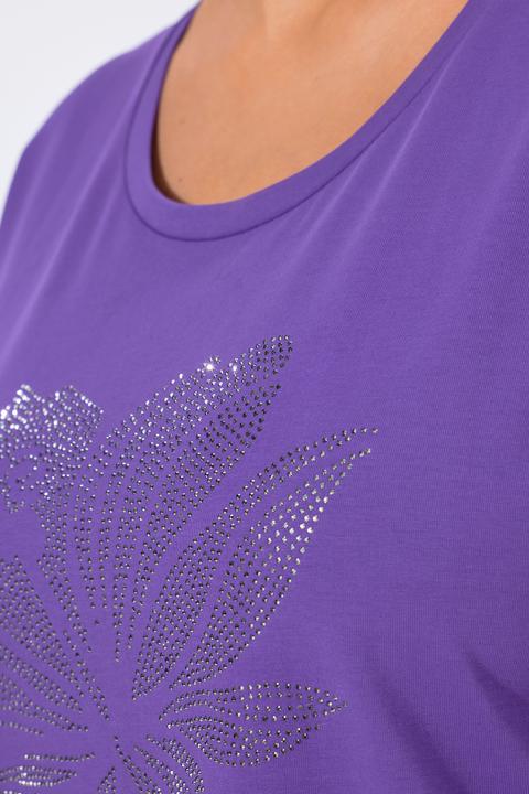 Produktbild Ulla Popken T-Shirt, Blüte, oversized, Rundhals, Halbarm (58)