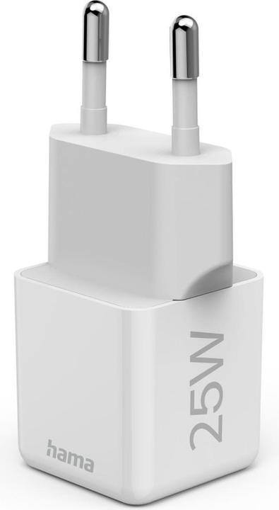 Image du produit Hama Chargeur rapide, USB-C, PD/Qualcomm®, Super-Mini-Charger, 25 W, blanc (25 W, 1 portion)