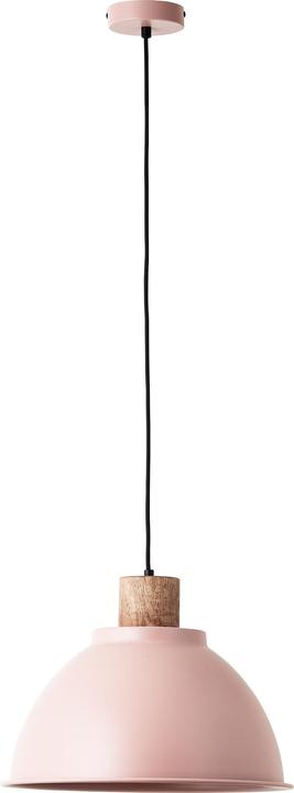 Produktbild Brilliant Erena Pendelleuchte 38cm hellrosa Metall/Holz 1x A60, E27, 60 W, Gee (E27)
