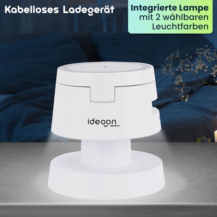 Actual product image Ideoon 3-in-1 Drahtlose Ladestation, komp. mit AirPods & Apple Watch, weiss (15 W)