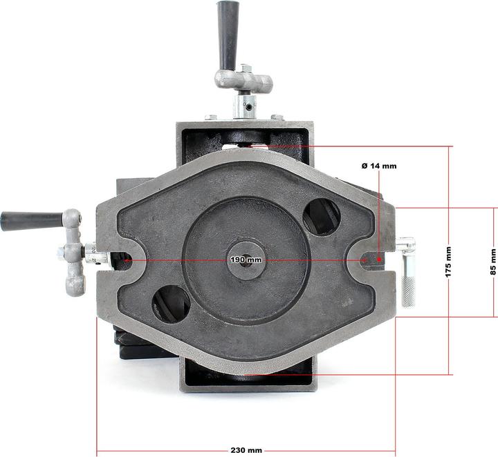 Produktbild Wiltec 125mm Schraubstock Drehteller Maschinenschraubstock Tischschraubstock (125 mm)