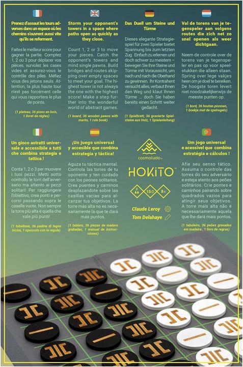 Produktbild Cosmoludo Hokito (mult.) (Deutsch, Englisch, Französisch, Italienisch, Niederländisch, Portugiesisch, Spanisch, 2 Spieler)