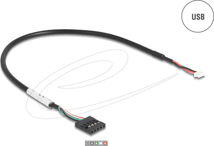 Productafbeelding Delock USB auf RS-232 Konverter FTDI FT231XS USB 2.0 Pfostenstecker zu D-Sub 9 (0.30 m)