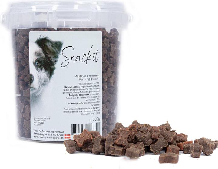 Produktbild Yaki Snack'it - Semi-Moist Mini Bones w/ Horse 500g - (01-774) (1 Stk., 500 g)