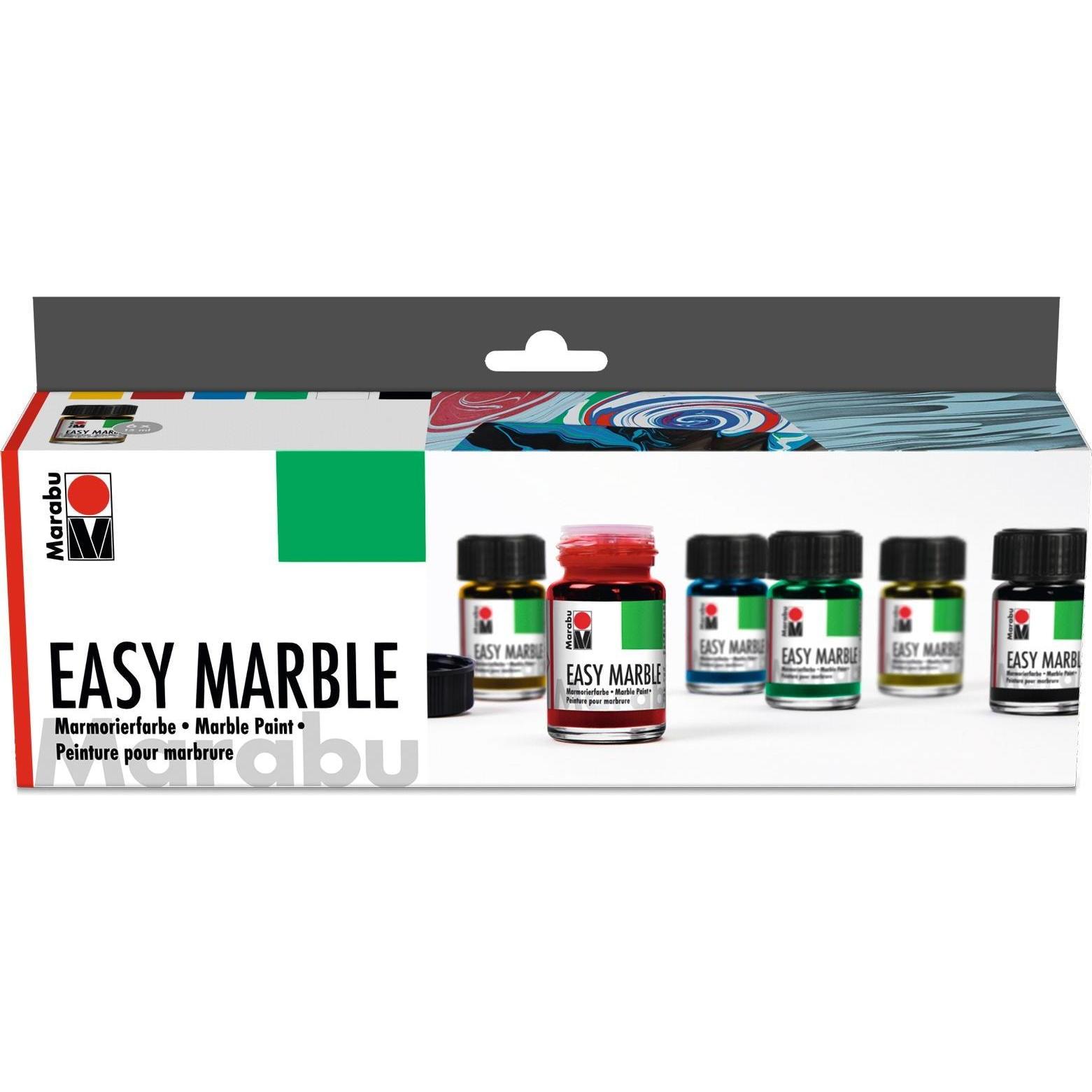 Marabu, Künstlerfarbe + Bastelfarbe, Easy Marble (Mehrfarbig, 90 ml)