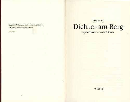 Produktbild Dichter am Berg (Deutsch, Emil Zopfi, 2010)