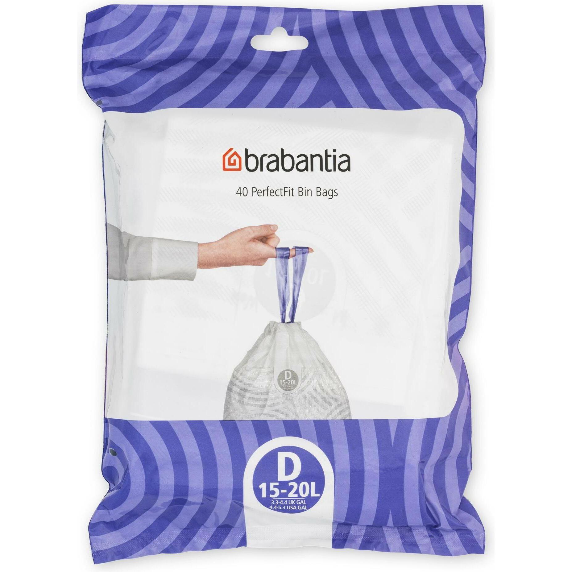 Brabantia PerfectFit Bags, Abfallsack, Weiss