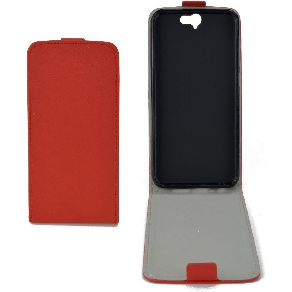 Thumbnail - König Design Flip Schutz Handy Hülle HTC One A9 Rot Leder Imitat Slim Flex Schale Bumper Neu (HTC One A9), Smartphone Hü...