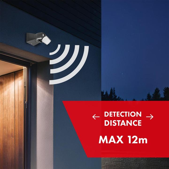 Immagine prodotto Maclean Rilevatore di movimento PIR a infrarossi IP65 grigio Portata 12m MCE201 GR (12 m)