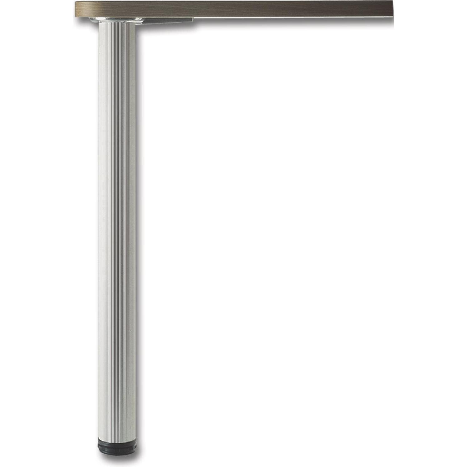 Camar, Tischbeine + Tischgestell, Tischfuss Aluminia ø 80 mm, Länge 690 mm, Aluminium silber gerillt