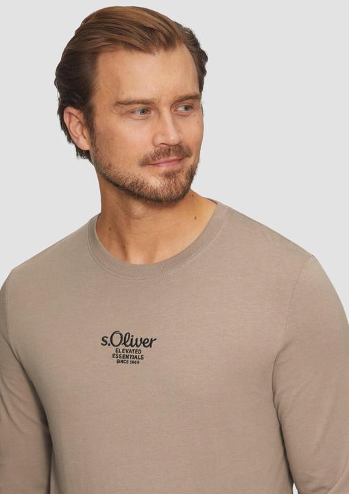 Produktbild s.Oliver T-Shirt Langarmshirt mit Logo-Stickerei (S)