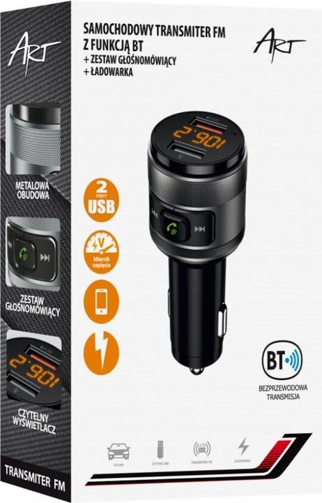 Image du produit Art FM MP3 transmetteur voiture avec BT, USB FM-57