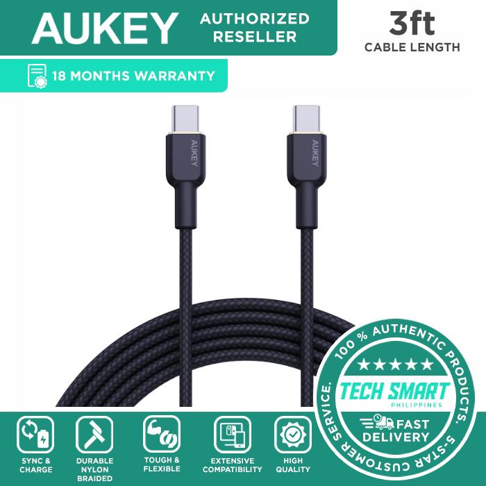 Produktbild Aukey USB-C - USB-C cable, PD 60W, 1 m (1 m, USB 3.2 Gen 1, 60 W)