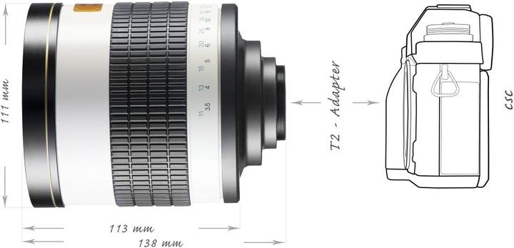 Produktbild Walimex 800mm f/8.0 Pentax K (Pentax K, APS-C / DX, Vollformat)