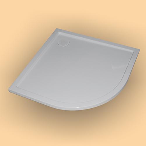 Produktbild Hüppe Purano douchebak acryl kwartrond 120x90cm met antislip wit