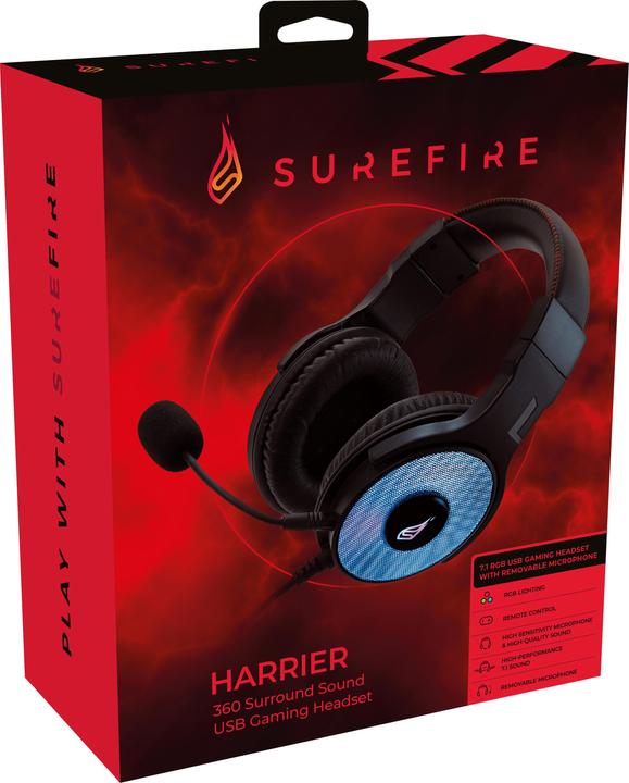 Actual product image SureFire Harrier 360 Surround Sound USB Gaming Headset (Cable)