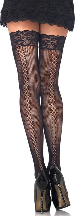 Actual product image Leg Avenue Fishnet stockings with lace (L, M, S)