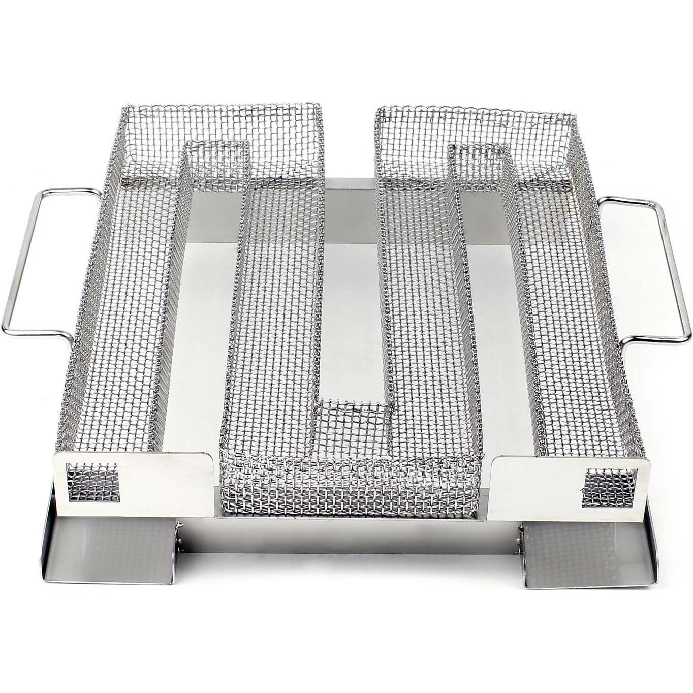 Thumbnail - Wiltec, Smoker Zubehör, BBQ Sparbrand 22,5x22,5x5,5cm Edelstahl Kaltrauchgenerator