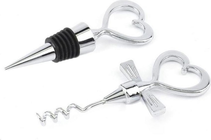 Produktbild TOP Herz Wein-Set (Weinverschluss)