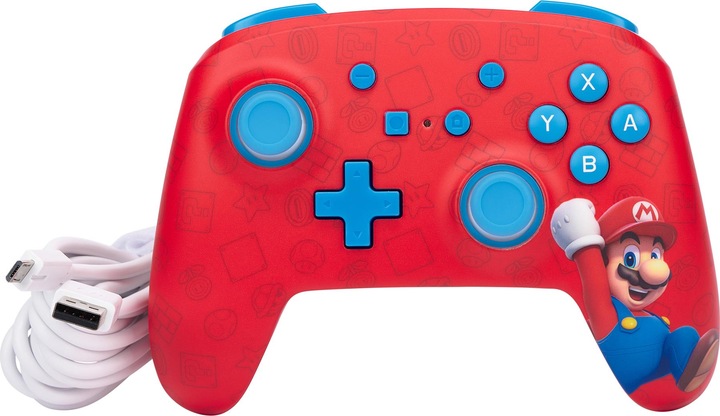 Produktbild PowerA Verbesserter kabelgebundener Controller für Nintendo Switch – Woo-hoo! Mario (Switch)