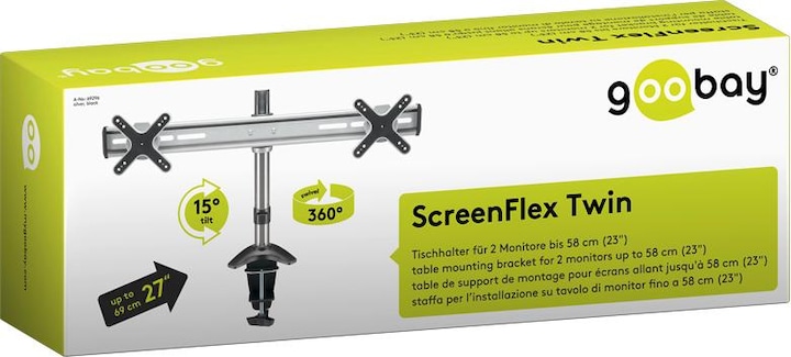 Produktbild Goobay ScreenFlex Twin (Tisch, 23")