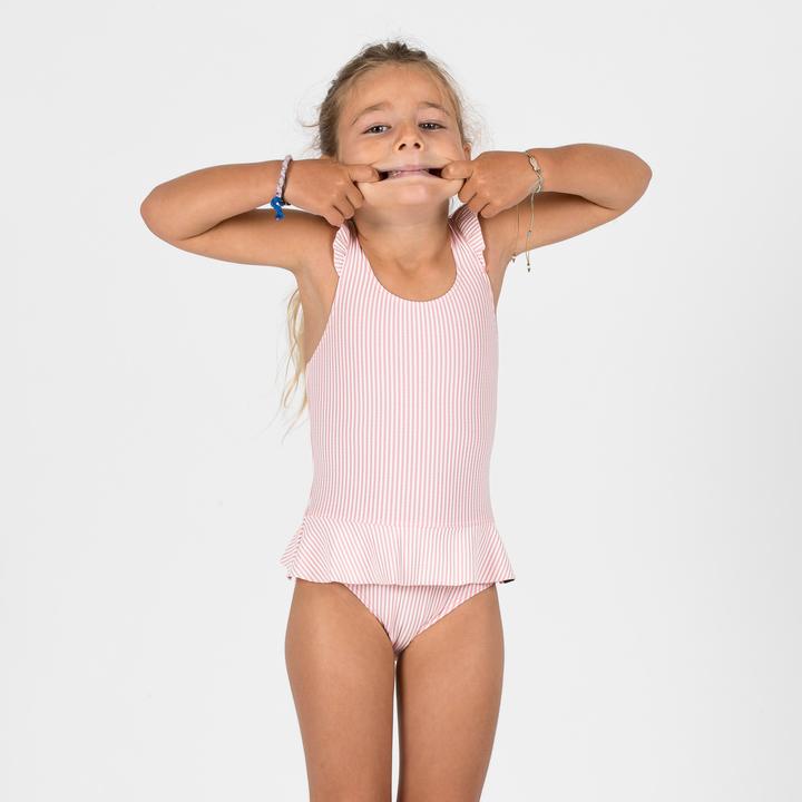 Produktbild Nabaiji Badeanzug Röckchen Baby/Mädchen - gestreift rosa/weiss (80)